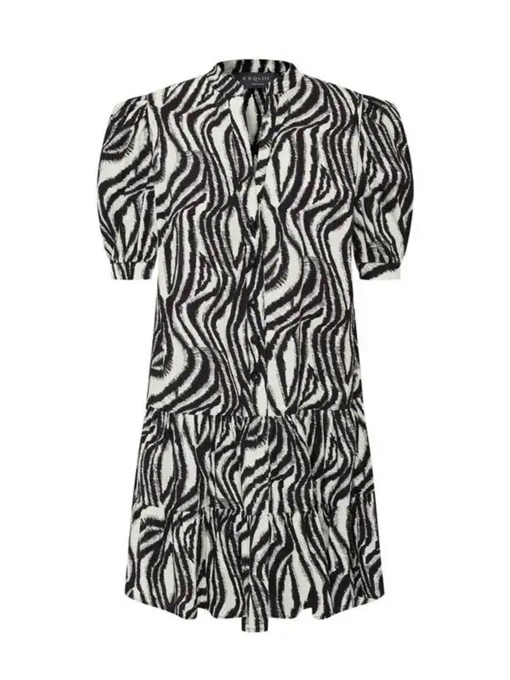 Exquise Zebra Print Tiered Minidress. Size Small.